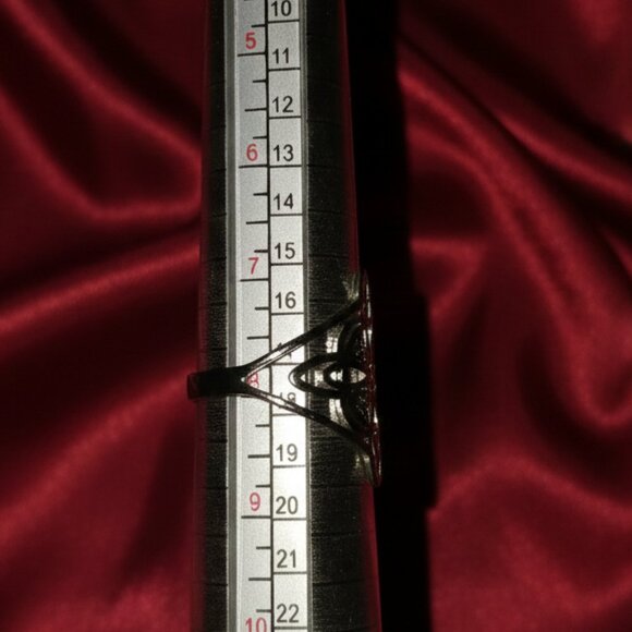 Silver Stainless Steel Witch Celtic Viking Cross Knot Fashion Ring Size 8 NWOT - Picture 5 of 6